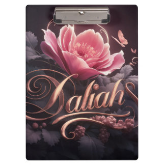 Floral Name Art: Daliah Clipboard