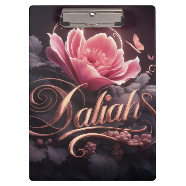 Floral Name Art: Daliah  Clipboard (Front)