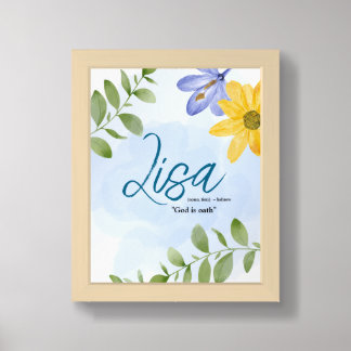 Floral Name Meaning Floral Poster