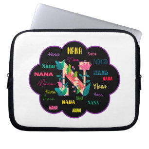 Floral Name Nana Laptop Sleeve