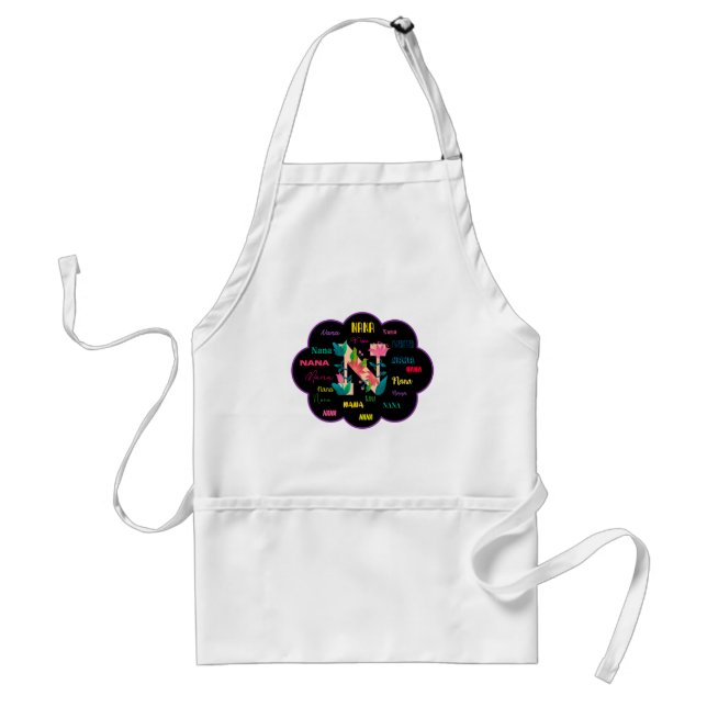 Floral Name Nana Standard Apron (Front)