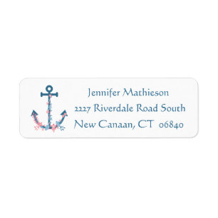 Floral Nautical Blue And Pink Ship Anchor Flowers