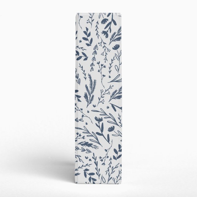 Floral Navy and White Binder (Spine)