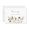 Floral Neutral Beige Elegant Thank You Card