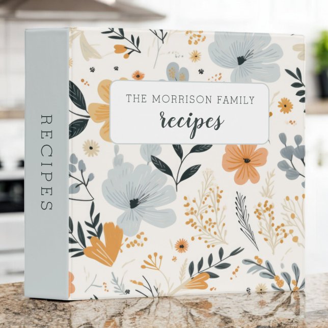 Floral Neutral Boho Family Recipe Binder (Creator Uploaded)