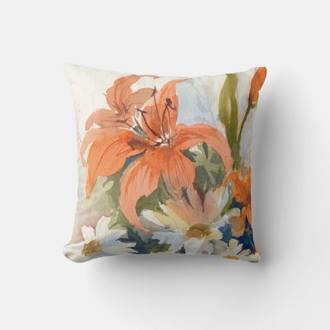 Floral No. 6 Throw Pillow (Front)