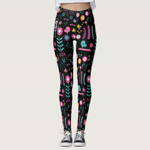 Floral - Noir - Emo - Leggings