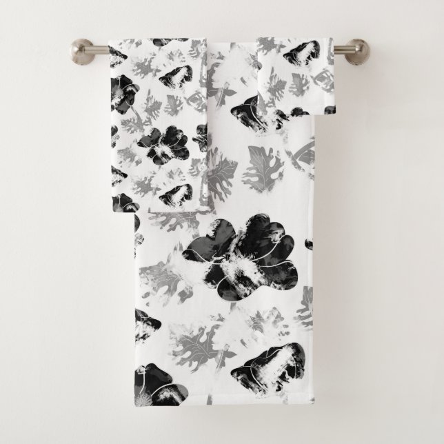 Floral, noir et blanc (En situation)