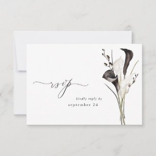 Floral noir et blanc w Repas RSVP 2