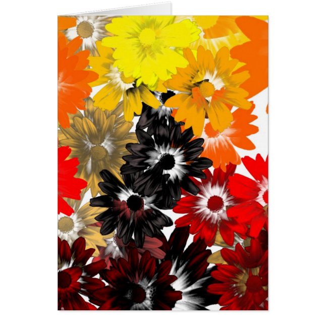 Floral noir et orange (Devant)