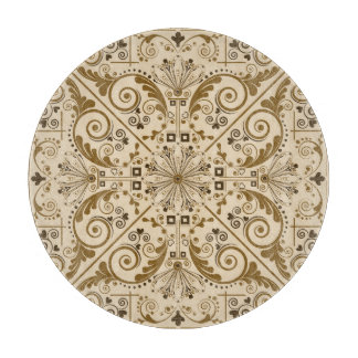 Floral nostalgia: classic vintage background. cutting board