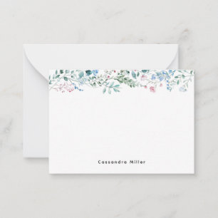 Floral Note Card   Elegant Spring Minimalist 