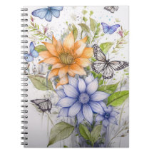 Floral Notebook, Back to School
