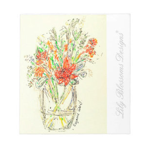 Floral notebook notepad