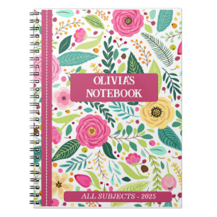 FLORAL NOTEBOOK PERSONALIZED