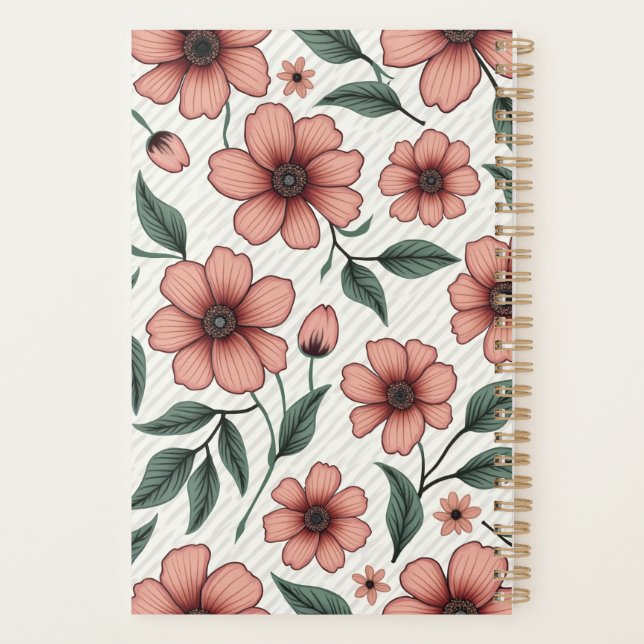 floral notebook planner (Back)