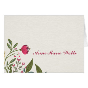 Floral Notecard Folded with Optional Photo