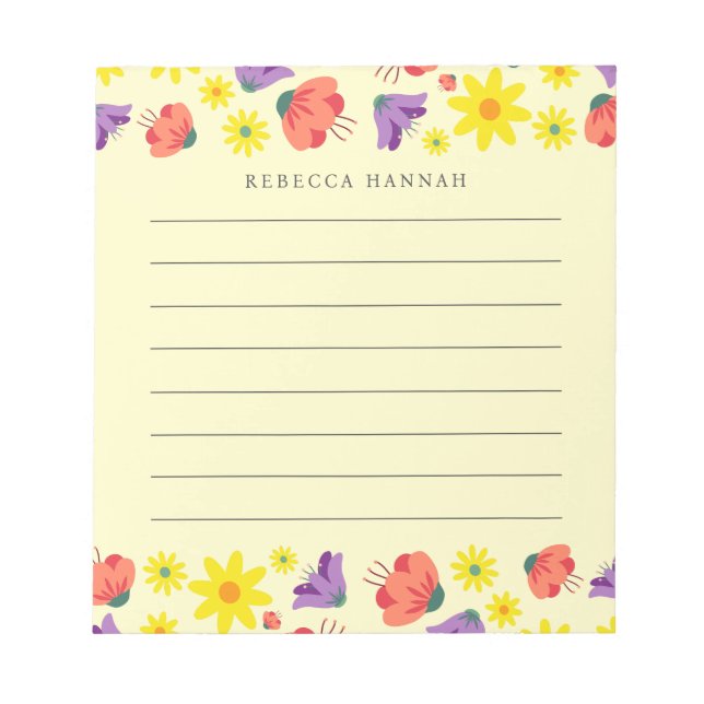 Floral Notepad (Front)