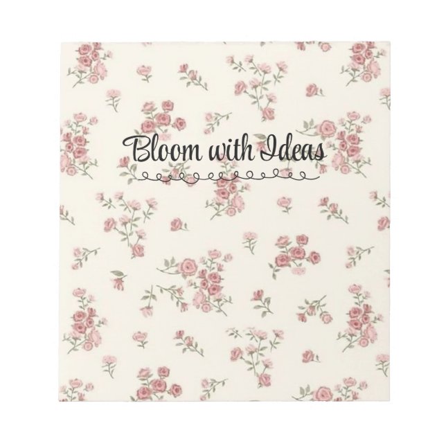 Floral Notepad – Cute & Practical for Notes, Lists (Front)