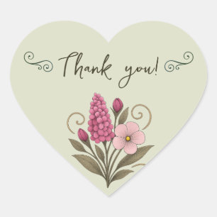 Floral Notes & Daily Planning-florist Heart Sticker