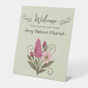 Floral Notes & Daily Planning-florist Pedestal Sign