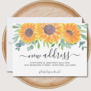 Floral Nouvelle adresse Moving Faire-part