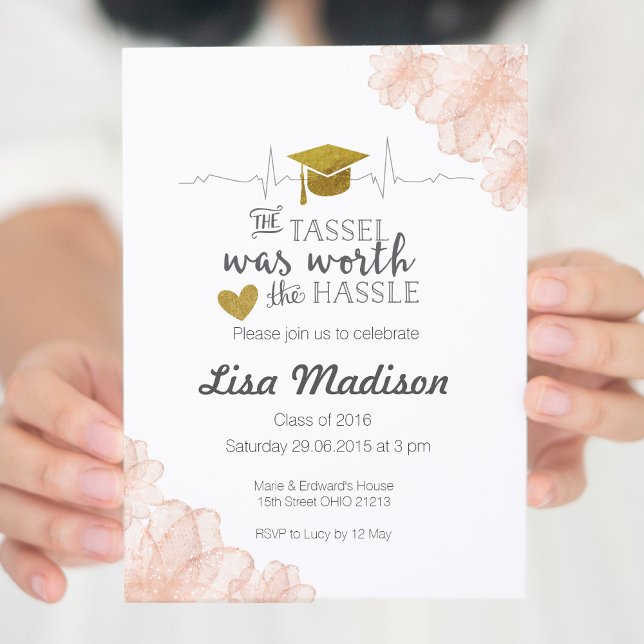 Floral nurse graduation Invitation (Creator Uploaded)
