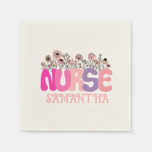 Floral Nurse Napkin