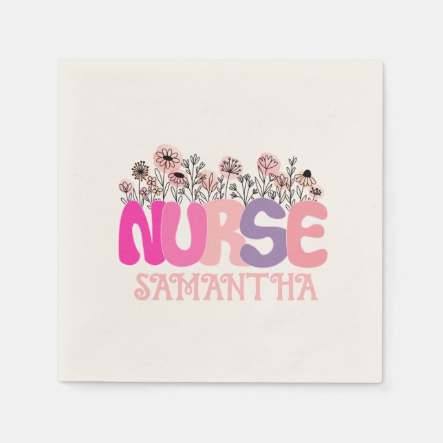Floral Nurse Napkin (Front)