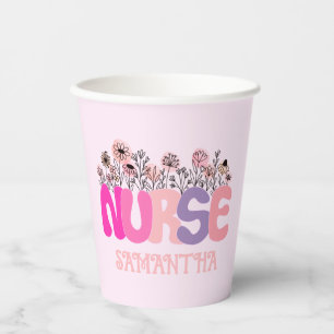 Floral Nurse Paper Cups