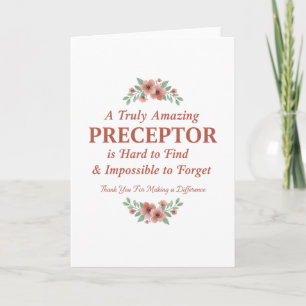 Floral Nurse Preceptor Thank You Mentor Gift Card
