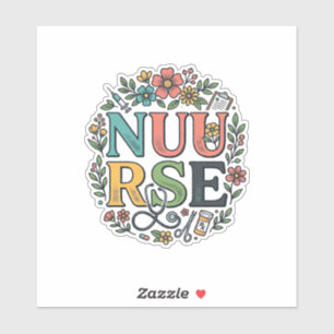 Floral Nurse Shirt Design Vintage Medical Art_1