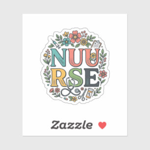 Floral Nurse Shirt Design Vintage Medical Art_1