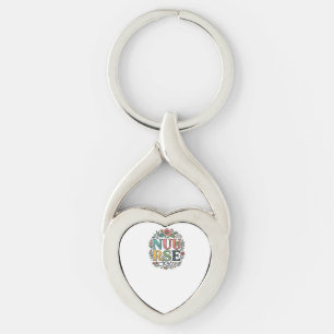 Floral Nurse Shirt Design Vintage Medical Art_1 Keychain