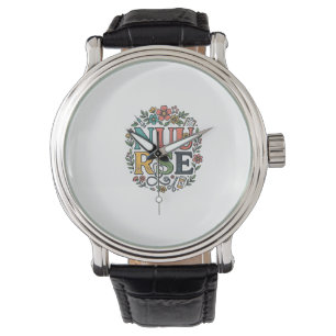 Floral Nurse Shirt Design Vintage Medical Art_1 Watch