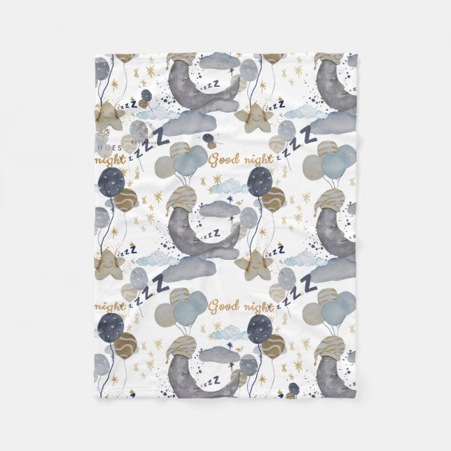 Floral Nursery print baby blanket (Front)