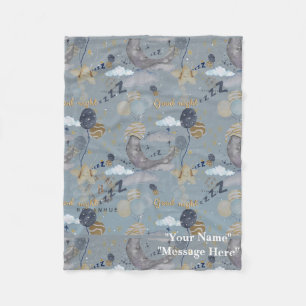 Floral Nursery Print Fleece Baby Blanket