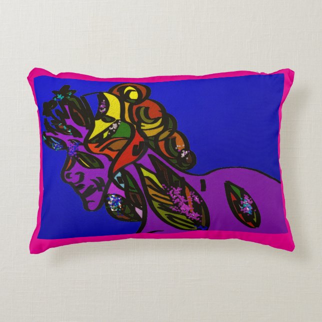 Floral Nymph Accent Pillow (Front)