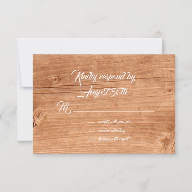 Floral & Oak RSVP Card (Front)