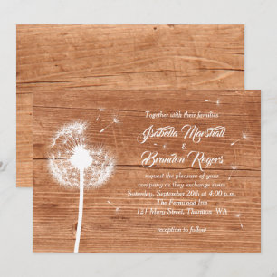 Floral & Oak Wedding Invitation
