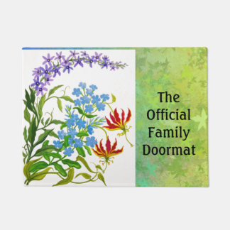 Floral Official Family Doormat