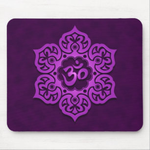 Floral Ohm Design (purple) Mouse Pad
