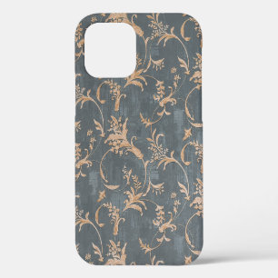 Floral old retro vintage ornament wallpaper on bac iPhone 12 case