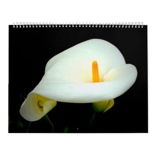 Floral On Black Calendar