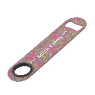 Floral on Wood Customize Popular Bar Key