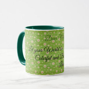 Floral on Wood Popular Customize Text Mug