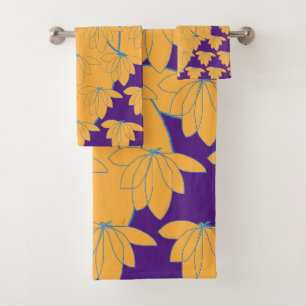 Floral Or Sur Royal Purple