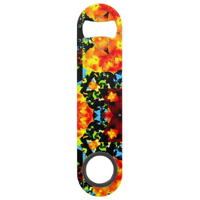 Floral Orange Bar Key (Front)