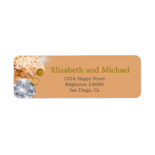 Floral Orange Elegant Eucalyptus Disco