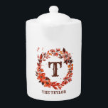Floral Orange Red Monogram<br><div class="desc">for lovers of bright colours, beautiful shades of sunset</div>
